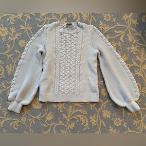 Lilla P Light Blue Cable Knit Sweater